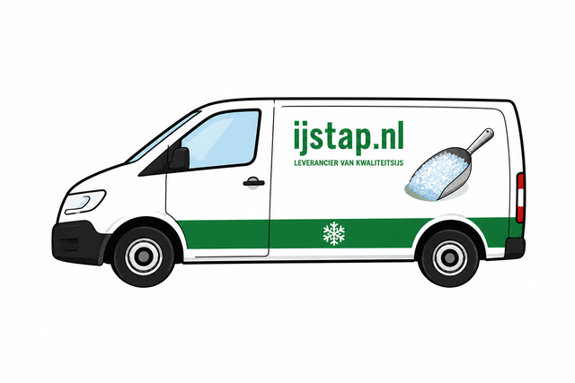 IJSTAP bezorgbus voor levering en ophalen